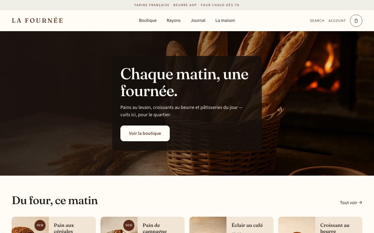 La Fournée — Accueil — boutique Food sur Becomy