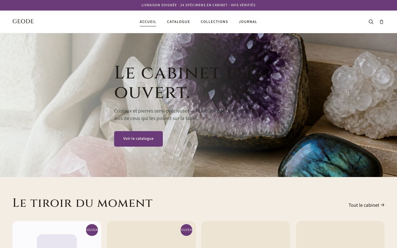 Géode — Home — Art boutique on Becomy