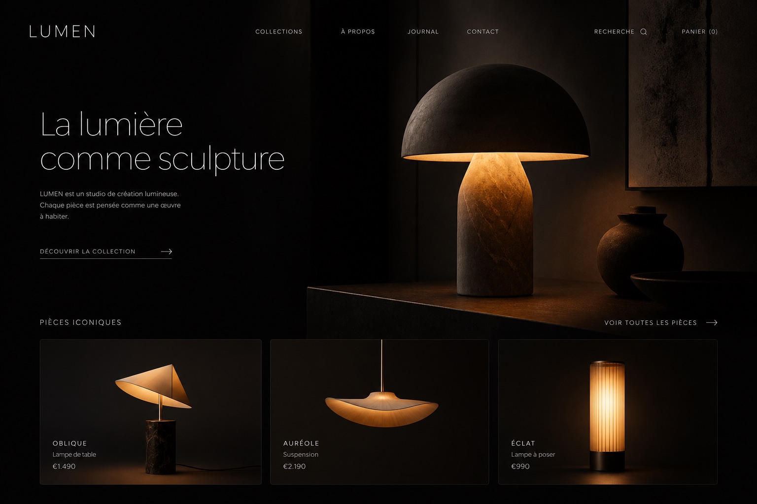 Lumen — Lampes design