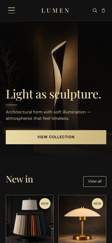 Aperçu du thème Lumen