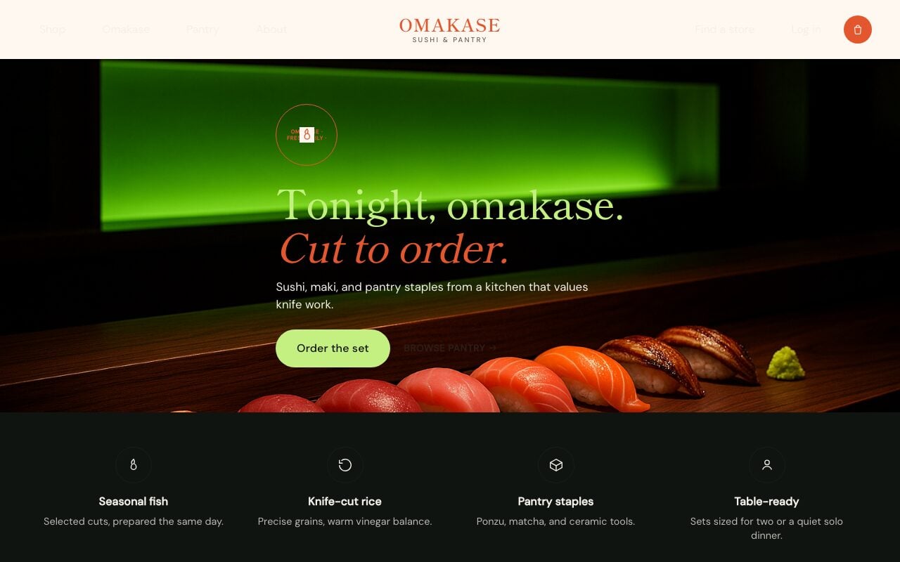 Vorschau des Designs Omakase