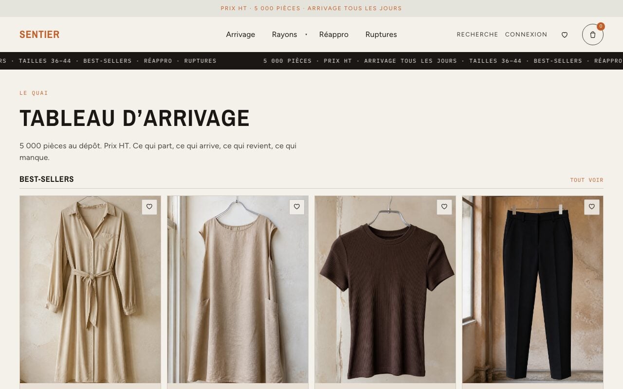 Sentier — Startseite — Mode-Boutique auf Becomy
